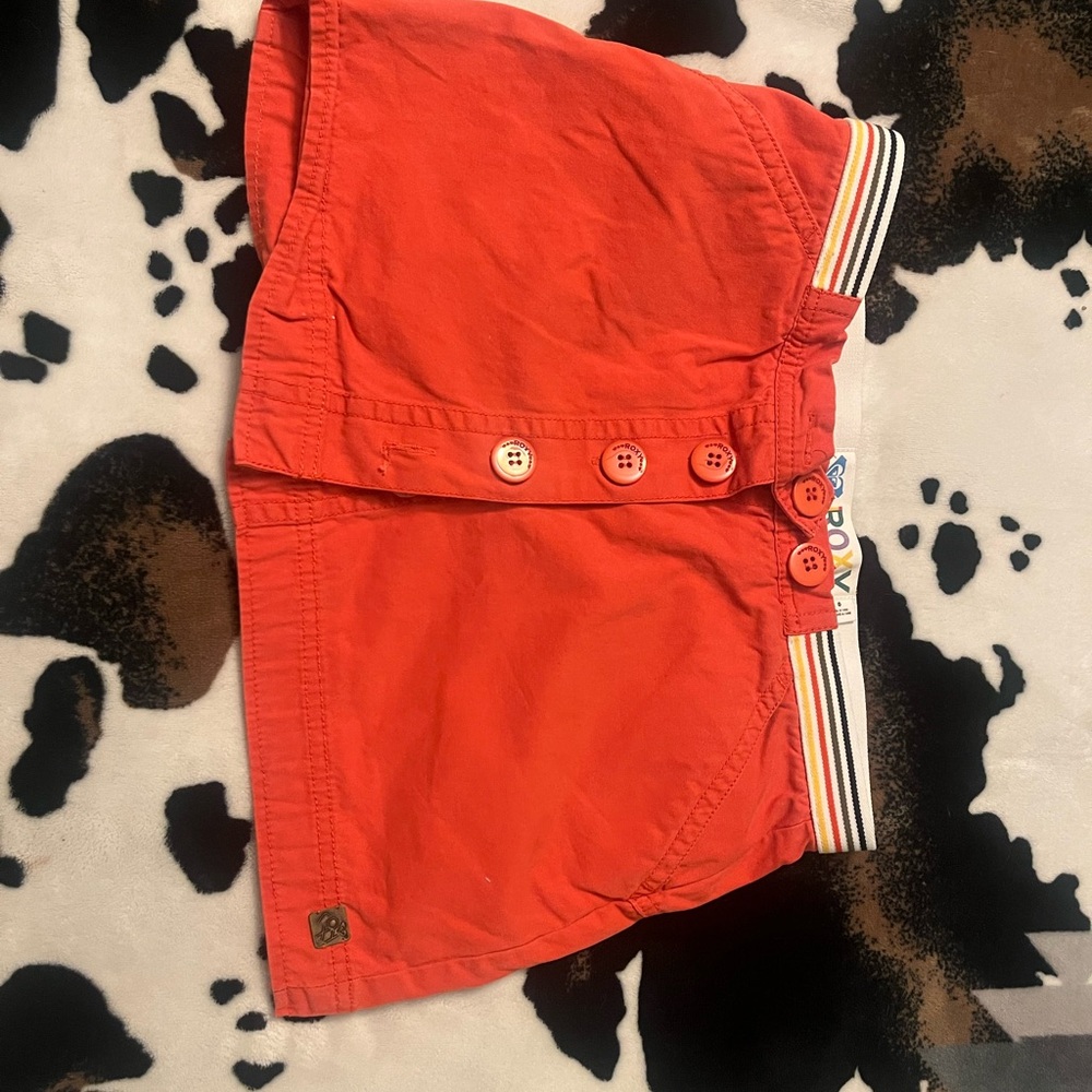 Roxy Orange Mini Skirt